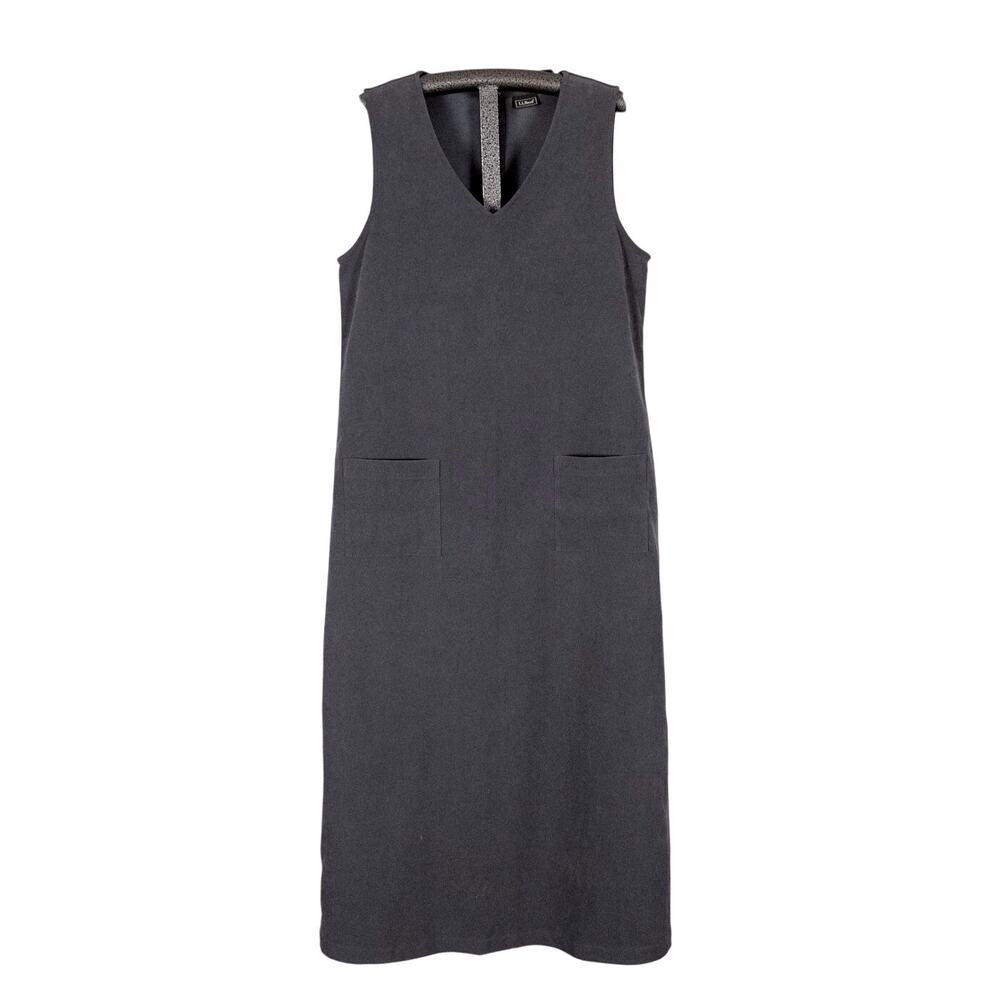 LL Bean Classic Jumper Sleeveless Dress Gray SZ 6 REG Modest Capsule Minimalist